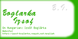 boglarka izsof business card