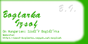 boglarka izsof business card